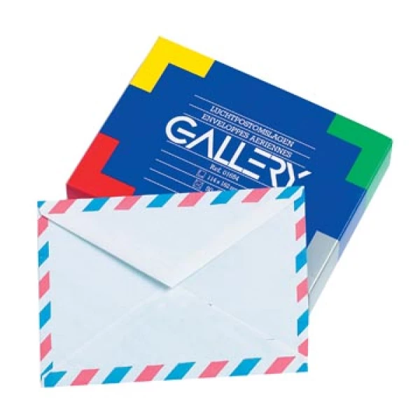 01654 0165 gallery briefomslag envelop enveloppen enveloppes omslag omslagen 50 doos stuks ft gegomd luchtpostenveloppen 114 x 162 mm 10549014 5411401916541 5411401716547 5411401016548 114 x 162 mm zonder venster gegomde flap wit