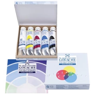 08c405 08c4 08c40 talens gouache plakkaatverf plakkaatverven verven 5 tubes extra tube 20 fijn ml doos in geassorteerde kleuren verf 10551147 340780 08820407 8712079056124 assortiment aan kleuren