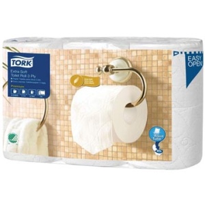 110318 1103 11031 tork papier papieren toilet toiletpapier toiletpapieren wc wc-papier wcpapier extra soft 3-laags systeem t4 pak 6 rollen
