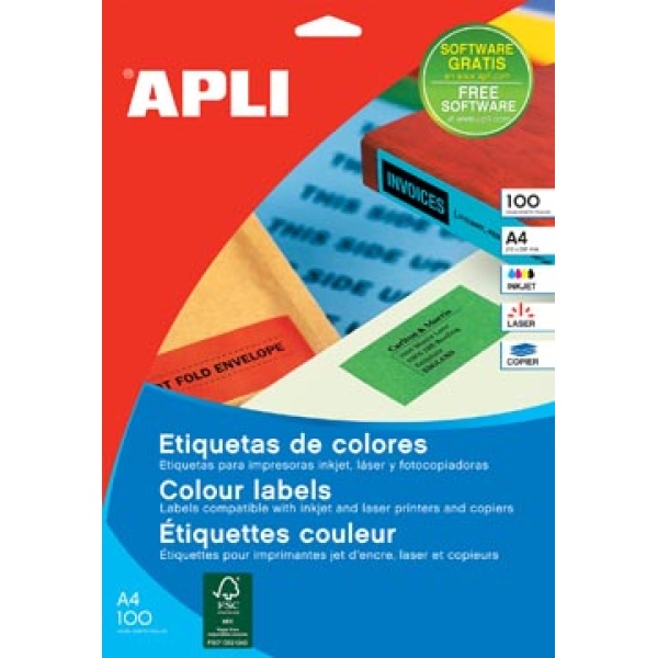 11840 1184 apli etiket etiketje etiketjes label labels rood ft 210 x 297 mm 100 stuks 1 per blad gekleurde etiketten b h 13her4397 6839587 329114 4986206 817720 011840 8410782118404 210 x 297 mm rechthoekig rond voor laser voor inkjet voor kopieertoestel