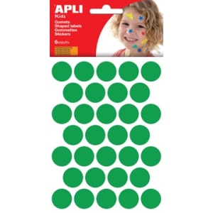 13228 1322 apli kids fantasiesticker klever sticker stickers groen 20 mm stuks 180 cirkel diameter blister 8068974 013228 8410782132288