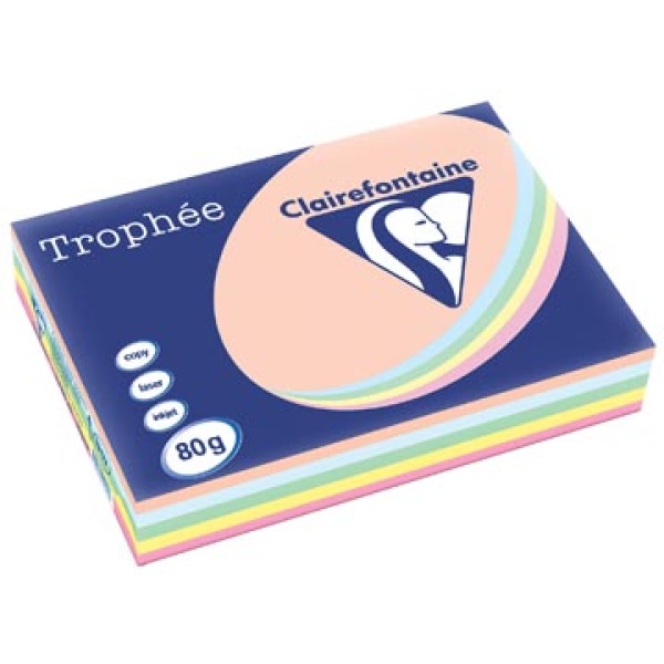 1707c 1707 clairefontaine clairfontaine papier printpapier gekleurd trophée 5 pastel a3 x 100 geassorteerde kleuren 80 g vel 3329685170707 3329680170702 80 g assortiment aan kleuren voor laser voor inkjet voor kopieertoestel niet van toepassing ecologisch fsc mix{{fsc_m}}