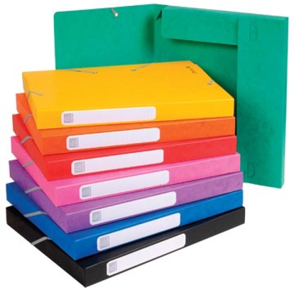 18500h 1850 18500 exacompta box documentenbox elastobox karton rug 2 5 cm geassorteerde kleuren: groen blauw geel rood oranje cartobox elastoboxen a4 elastieken 6877646 3141879001853 3141870001852 2 5 cm rugetiket ecologisch fsc mix{{fsc_m}} verzamelbox