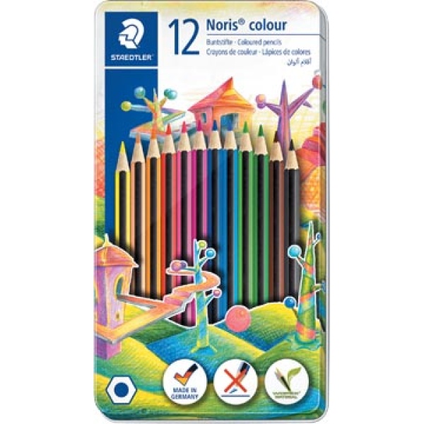 185m12 185m 185m1 staedtler kleuren kleurpotloden kleurpotlood kleurtjes potloden potlood staedler noris colour metalen doos 12 stuks 374874 185 m12 4007817062708 4007817062647 assortiment aan kleuren ecologisch pefc certified{{pefc}}