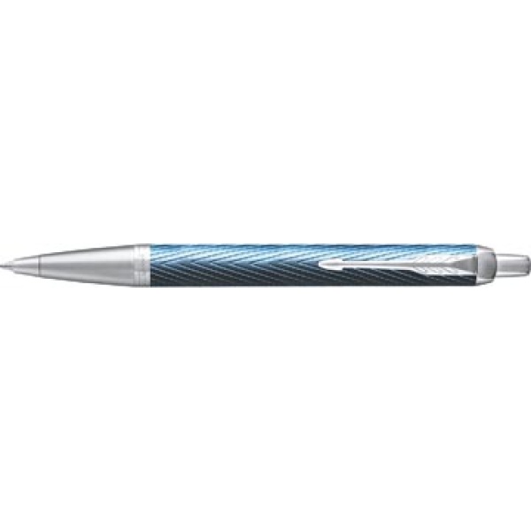 2143645 2143 21436 214364 parker ballpoint balpen balpennen bic pen pennen schrijfgerei stylo im premium medium in giftbox blue blauw/zilver 13026981436458 3026981436451 navulbaar intrekbaar