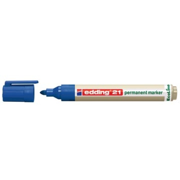 21b edding alcoholstift marker blauw permanent ecoline e-21 navulbaar 11edd4439003 a7-630043 311927 3721030 3750561 4566056 630043 4-21003 4439003 4004764917853 4004764917846 1 5 - 3 mm rond alcohol ecologisch