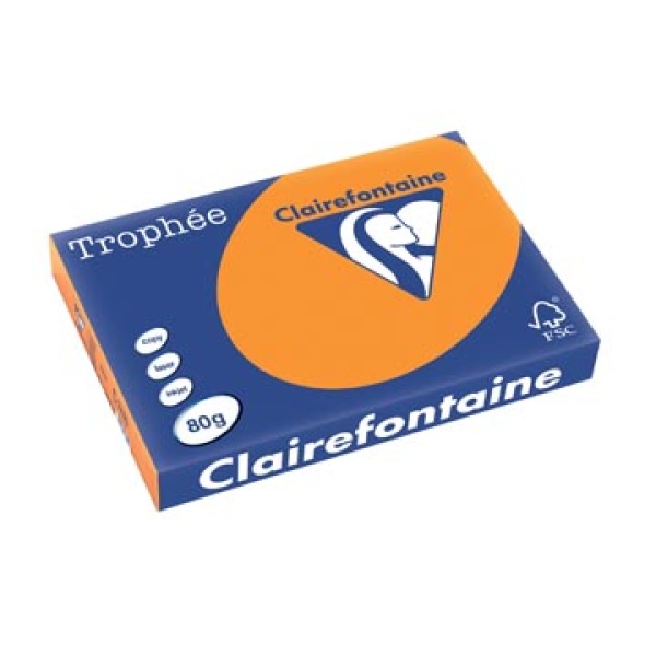 2880c 2880 clairefontaine clairfontaine papier printpapier fluo a3 oranje 80 pastel g gekleurd trophée vel 13cla2880 288657no m7-500138 6880341 3329685288006 3329680288001 80 g voor laser voor inkjet voor kopieertoestel ecologisch fluo-oranje fsc mix{{fsc_m}}