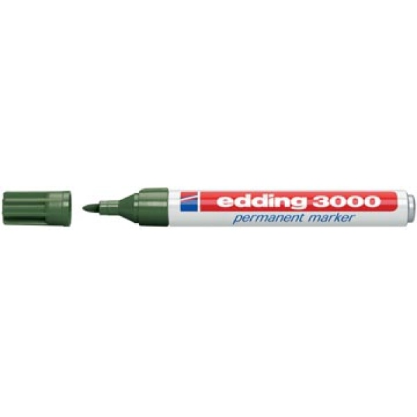 3000vo 3000 3000v edding alcoholstift marker olijfgroen permanent m7-804012 4-3000015 35015 4004764008100 4004764427215 1 5 - 3 mm rond