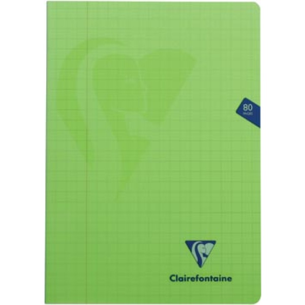 303210c 3032 30321 303210 clairefontaine clairfontaine notebook notitie notitieboek schrift schriften schriftje schriftjes mimesys ft a4 80 bladzijden kaft in pp geruit 10 mm geassorteerde kleuren 3663619004707 3329683032106 90 g geniet geruit 10x10 assortiment aan kleuren ecologisch pefc certified{{pefc}}