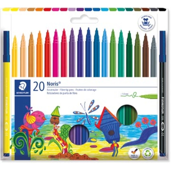 326c20 326c 326c2 staedtler kleurstift schrijfgerei stift stiften viltstift viltstiften noris 326 20 in kartonnen etui c20 4007817088241 tbc 4007817088234 assortiment aan kleuren