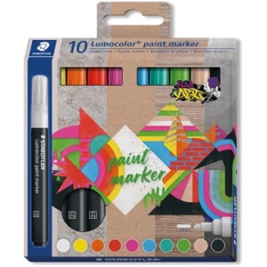 349c10 349c 349c1 staedtler marker markers paintmarker paintmarkers verfmarker verfmarkers lumocolor set 10 349 c10 4007817087749 4007817087732 assortiment aan kleuren