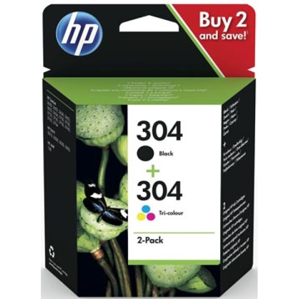 3jb05ae 3jb0 3jb05 3jb05a hewlett hp packard cartridge cartridges inkjet inkjets inkpatronen inkt inktcartridge inktpatroon 304 100-120 pagina's oem 1 x zwart 3 kleuren 170025441430 3112690 10192545191439 192545191432 hp 304 hp304 assortiment aan kleuren