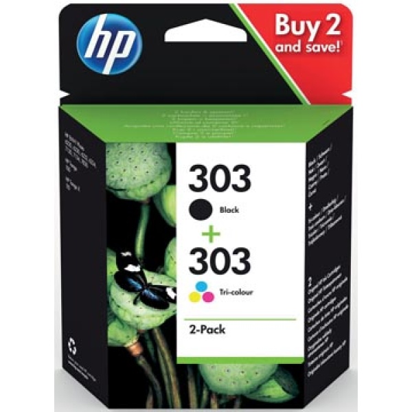 3ym92ae 3ym9 3ym92 3ym92a hewlett hp packard cartridge cartridges inkjet inkjets inkpatronen inkt inktcartridge inktpatroon 303 165-200 pagina's oem 1 x zwart 3 kleuren 3112685 10192545863978 10192545863985 192545863971 192545863988 hp 303 hp303 assortiment aan kleuren