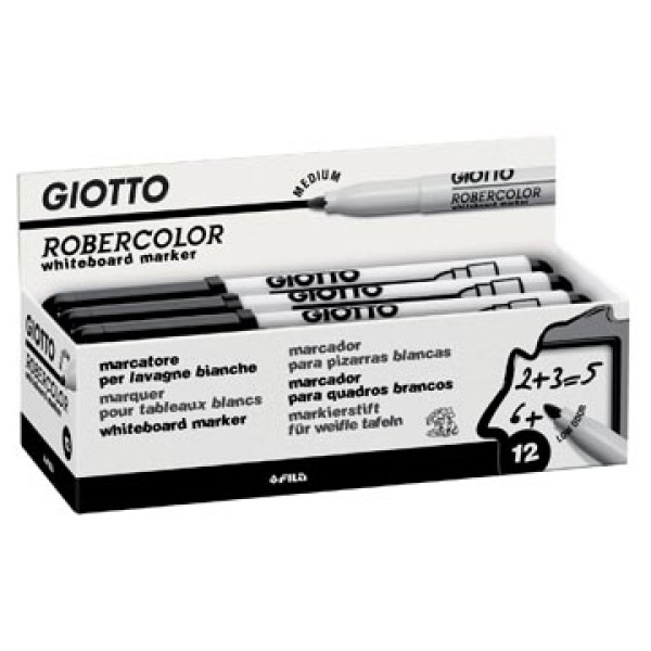 413403 4134 41340 giotto marker markers stift stiften whiteboard whiteboardmarker whiteboardmarkers witbordstift witbordstiften whiteboardstift witbordmarker robercolor medium ronde punt zwart f413403 8000825413452 8000825413469 4 mm rond