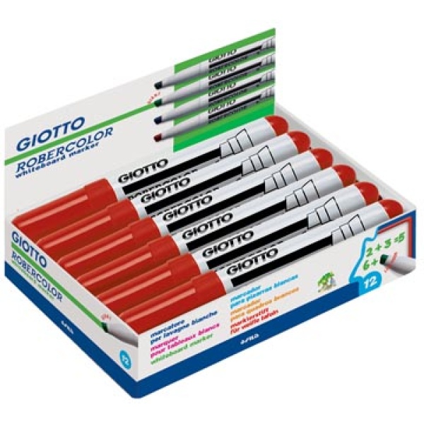 413602 4136 41360 giotto marker markers stift stiften whiteboard whiteboardmarker whiteboardmarkers witbordstift witbordstiften whiteboardstift witbordmarker robercolor maxi schuine punt rood f413602 8000825413636 8000825413681 8000825413643 6 4 mm schuin