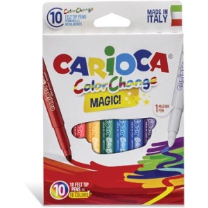 42737 4273 carioca kleurstift schrijfgerei stift stiften viltstift viltstiften magic 10 in kartonnen etui 8003511627775 8003511427771 assortiment aan kleuren