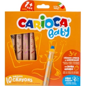 42818 4281 carioca kleuren kleurpotloden kleurpotlood kleurtjes potloden potlood baby kartonnen 3-in-1 etui 10 stuks in geassorteerde 8003511628185 8003511428181 assortiment aan kleuren