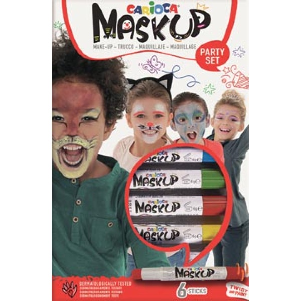 43052 4305 carioca maquillage maquillagestiften schmink mask up party set doos 6 stiften 8003511630522 8003511730529 8003511430528 assortiment aan kleuren