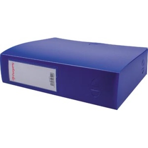 528778 5287 52877 pergamy box documentenbox elastobox elastoboxen ft a4 pp 700 micron rug 8 cm blauw 3553231274933 3553231274926 8 cm rugetiket gesp handvat