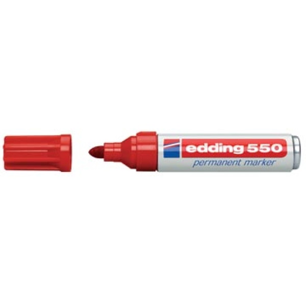 550r edding alcoholstift permanent marker rood rond permanente e-550 navulbaar 11edd4501002 6884776 a7-630132 3762428 630132 820053 4-550002 4501002 4004764023806 4004764023776 3 - 4 mm alcohol