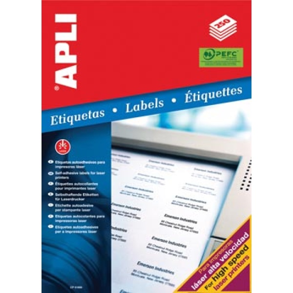 580873 5808 58087 apli etiket etiketje etiketjes label labels ft 70 x 37 mm 6 000 stuks 24 per blad 2520 witte etiketten b h 6855105 002520 02520 8410782025207 70 x 37 mm 6000 rechthoekig recht voor laser wit ecologisch fsc mix{{fsc_m}}