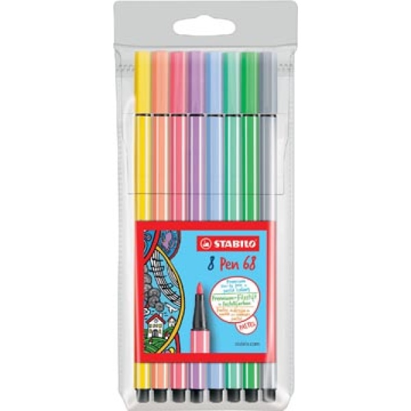 6880010 6880 68800 688001 stabilo kleurstift schrijfgerei stift stiften viltstift viltstiften pastelparade pastel 633250 68/8-01 4006381507899 4006381507882