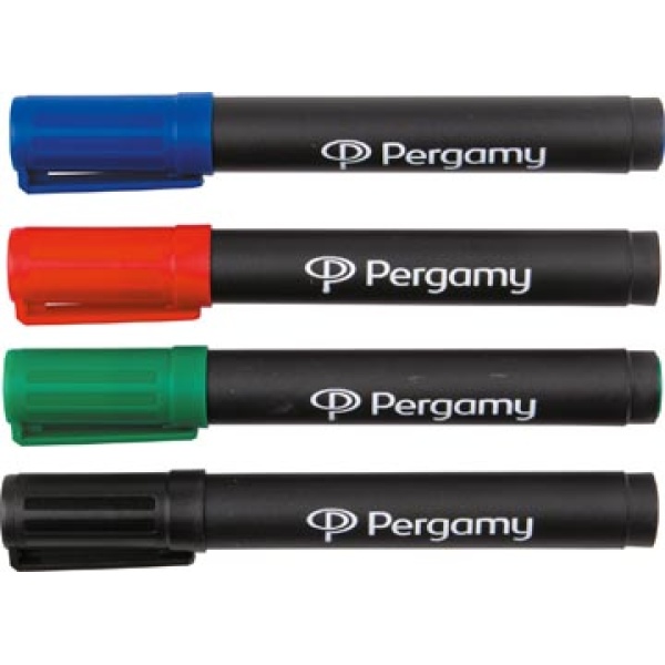 703wt4 703w 703wt pergamy alcoholstift permanent marker ronde punt etui 4 stuks 00703wt4 3553231631521 3553231780052 3553231783787 assortiment aan kleuren