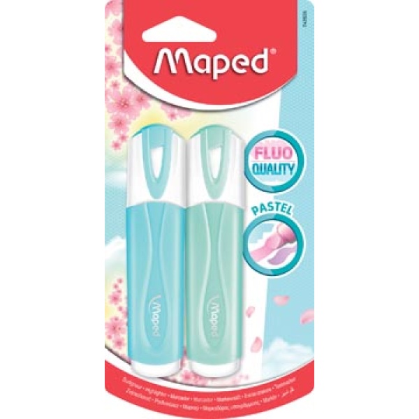 742528 7425 74252 maped fluorstift fluostiften markeerstift overlijner overlijners overliner overliners tekstmarker textmarker fluostift arceerstift markeerstiften color'peps geassorteerde pastelkleuren 2 stuks op blister m742528 13154147425289 23154147425286 3154147425282 assortiment aan kleuren