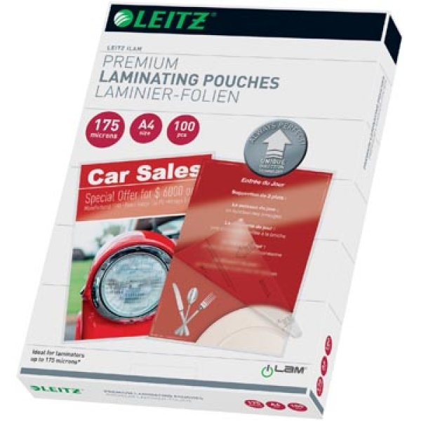 7483000 7483 74830 748300 leitz laminating lamineerhoezen plastificeer plastificeerhoes etuis pouches etui ilam a4 ft 2 x 175 micron 350 pak 100 stuks lamineeretuis 16lei74830000 535631 a7-535631 74830000 lamineeretui lamineerhoes pouche transparant