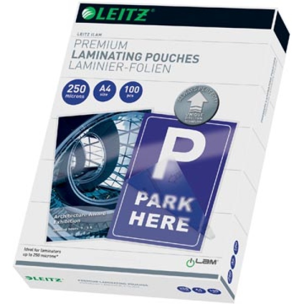 7484000 7484 74840 748400 leitz laminating lamineerhoezen plastificeer plastificeerhoes etuis pouches etui ilam a4 ft 2 x 250 micron pak 100 stuks lamineeretuis 16lei74840000 535632 a7-535632 326363 74840000 lamineeretui lamineerhoes pouche transparant