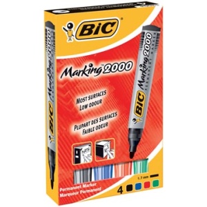 820911 8209 82091 bic alcoholstift marker 4 stuks in geassorteerde kleuren 2000 permanent doos 11bic820911 11std342wp4 1637463 311598 3617012 466123 630299 635669 673979 bic2343 8209112 3086120120047 assortiment aan kleuren 1 7 mm rond alcohol ecologisch