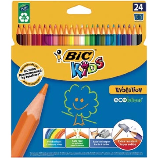 829733 8297 82973 bic kids kleuren kleurpotlood kleurtjes 24 potloden evolution doos ecolutions stuks kleurpotloden potlood 11bic829733 3596721 11bic832568 7723777 5176589 5176591 con9324 9375152 03086128297338 03086129375158 3270220072324 3270220076421 assortiment aan kleuren ecologisch nf environnement{{nf}}