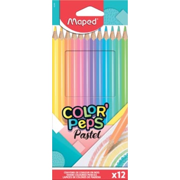 832069 8320 83206 maped kleuren kleurpotloden kleurpotlood kleurtjes potloden potlood color'peps pastel 12 in kartonnen etui i832069fc 13154148320699 23154148320696 3154148320692 assortiment aan kleuren