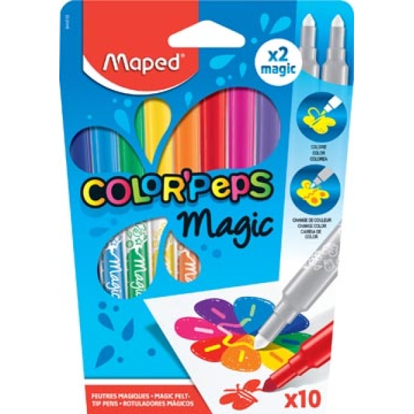 844612 8446 84461 maped kleurstift schrijfgerei stift stiften viltstift viltstiften color'peps magic etui 10 stuks in geassorteerde kleuren 2 m844612 13154148446122 23154148446129 3154148446125 assortiment aan kleuren