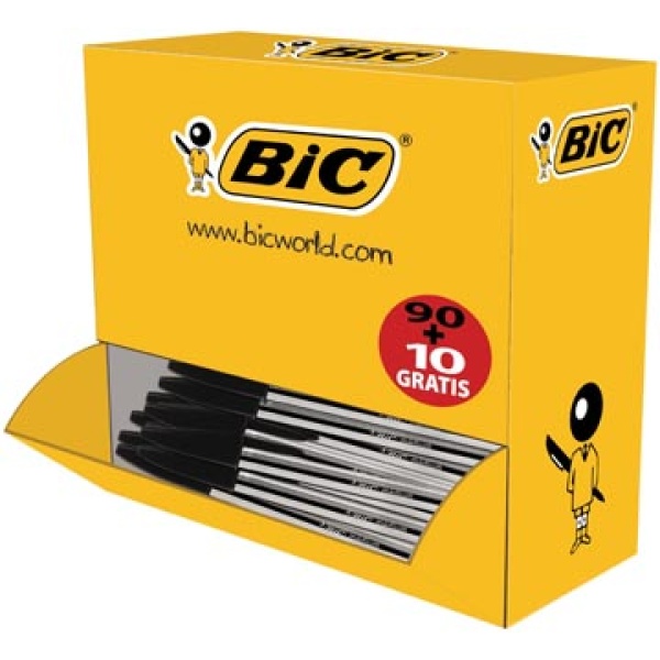 896040 8960 89604 bic ballpoint balpen pen pennen schrijfgerei stylo cristal zwart 90 medium + voordeelpak 10 gratis balpennen 11bic896040 322141 5421075 5494554 616281 969171 942911 03086129429110 3086123278240 0 4 mm ecologisch nf environnement{{nf}}