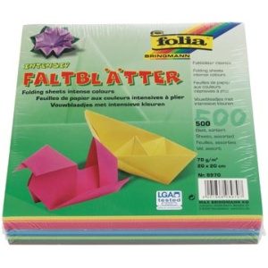 8970 folia origami vouwblaadje vouwpapier ft 20 x cm pak 500 blaadjes vouwblaadjes 141898 141903 4001868089707 assortiment aan kleuren ecologisch pefc certified{{pefc}}