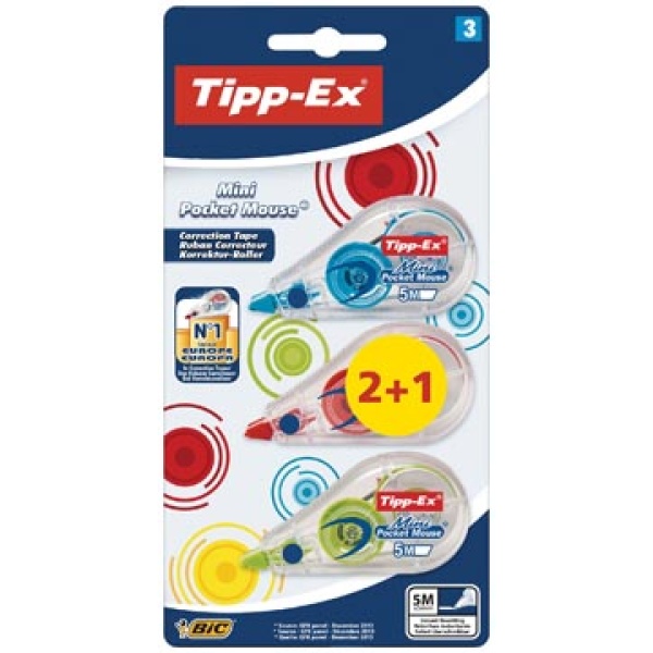 926396 9263 92639 tipp-ex typex correctie correctieroller correctierollers roller tipex tippex verbeter mini pocket mouse fashion blister 2 + 1 gratis 03086129263967 03086127352984 3086123379848 5 mm niet van toepassing 5 m