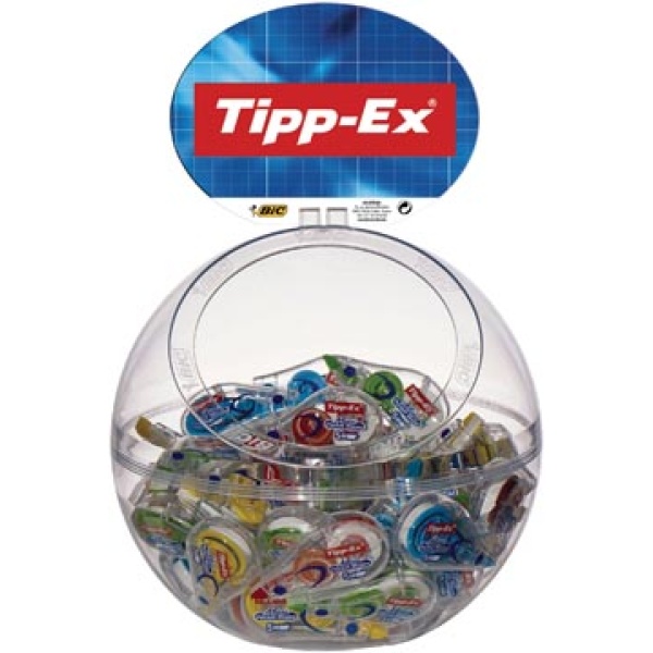 931860 9318 93186 tipp-ex typex correctie correctieroller correctierollers roller tipex tippex verbeter bubble mini pocket mouse fashion 40 stuks 965468 03086129318605 3086123403765 5 mm 5 m assortiment aan kleuren