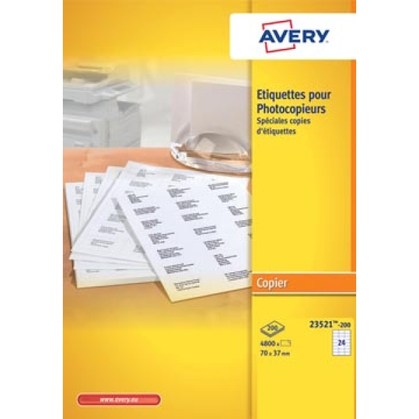 l235212 l235 l2352 l23521 avery etiket etiketje etiketjes label labels wit 4800 b ft kopieeretiketten 70 h x 37 mm etiketten 8069341 23521-200 3266559235219 3266557235211 rechthoekig