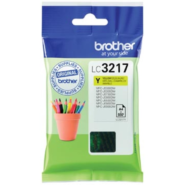 3217 3217Y lc3217y lc32 lc321 lc3217 brother cartridge cartridges inkjet inkjets inkpatronen inkt inktcartridge inktpatroon geel oem 550 pagina's lc-3217y 343063 402374 a4-2662473 4977766762342 4977766762144