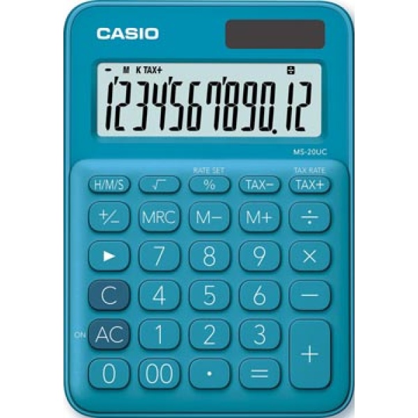 ms20buc ms20 ms20b ms20bu casio bureau bureaurekenmachine bureaurekenmachines buro burorekenmachine calculator rekenmachine rekenmachines ms-20uc blauw 350660 ms-20uc-bu-w-ec 14549526612715 24549526612712 tbc 4549526612718 12 % toets plus/min toets btw-berekening werkt op zonnecellen