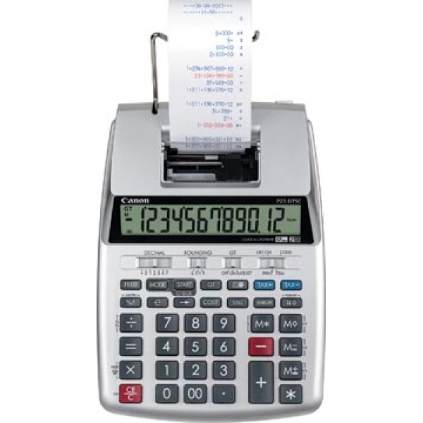 p23dtii p23d p23dt p23dti canon bureau bureaurekenmachine bureaurekenmachines buro burorekenmachine calculator rekenmachine rekenmachines telrol p23-dtsc ii 3710697 4549292105995 12 % toets plus/min toets cost/sell/margin btw-berekening zilver