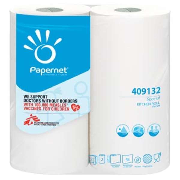 p409132 p409 p4091 p40913 papernet keuken keukenpapier keukenpapieren keukenrol keukenrollen 2-laags special 48 pak 2 vellen rollen 5330991 409132 08024929991326 p409132-000400 8024929491321