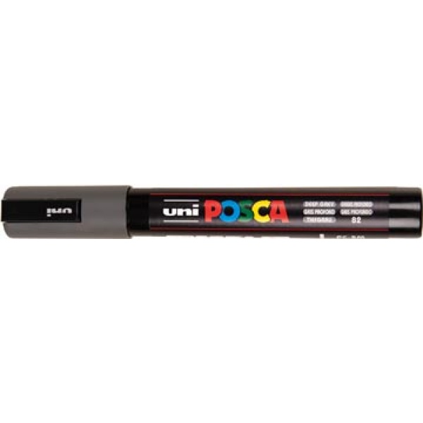 pc5mgp pc5m pc5mg posca marker markers paintmarker paintmarkers verfmarker verfmarkers uni-ball paint op waterbasis pc-5m diepgrijs gp 4548351113391 4902778262535 grijs