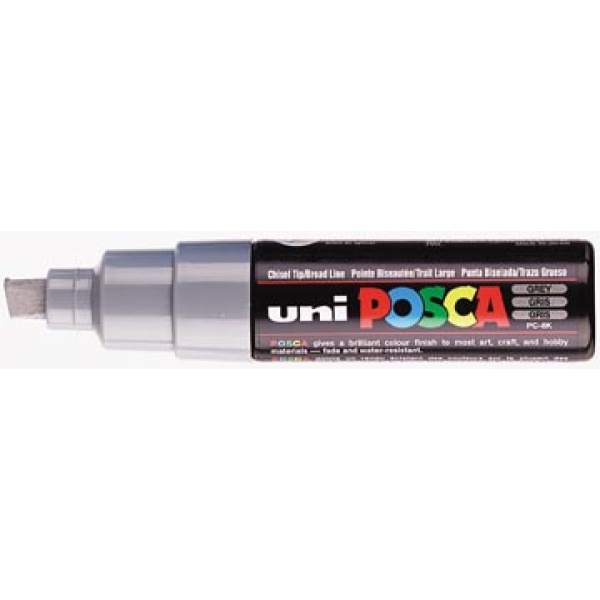 pc8kg pc8k uni-ball paintmarker paintmarkers verfmarker verfmarkers posca grijs paint marker op waterbasis pc-8k markers 6897918 7085421 g 4902778916582