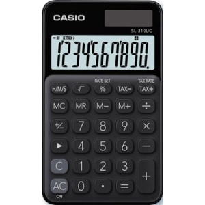sl310ec sl31 sl310 sl310e casio calculator rekenmachine rekenmachines zakrekenmachine zakrekenmachines sl-310uc zwart sl-310uc-bk-w-ec 14549526612890 tbc 4549526612893 10 % toets plus/min toets btw-berekening werkt op zonnecellen