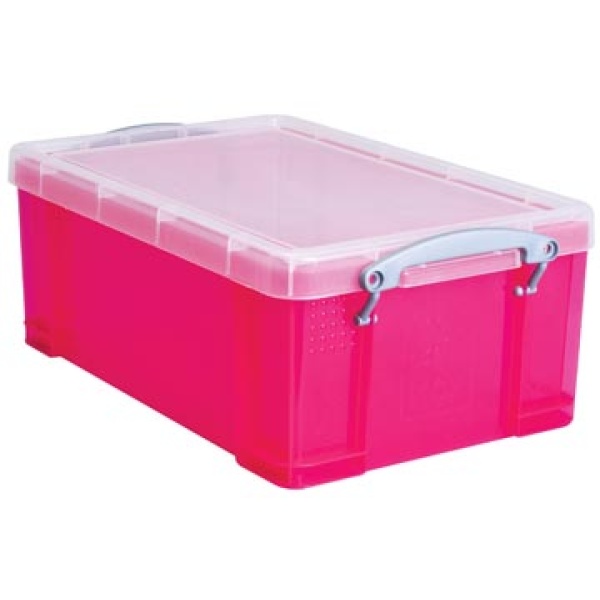 ub9bpk ub9b ub9bp box curver really rub useful boxen doos dozen opbergbox opbergdoos roze 9 felroze liter transparant opbergdozen 9tbpk -000130 5060231635551 9 liter 395 x 255 x 155 mm 335 x 210 x 140 mm ecologisch