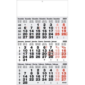 730906 7309 73090 white box agenda kalender kalenders 2024 3-maandkalender grijs 3mg classic 5414521330167 tbc fsc mix