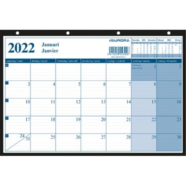 monthly mont month monthl aurora agenda kalender kalenders 2024 5411028713561 5411028553006