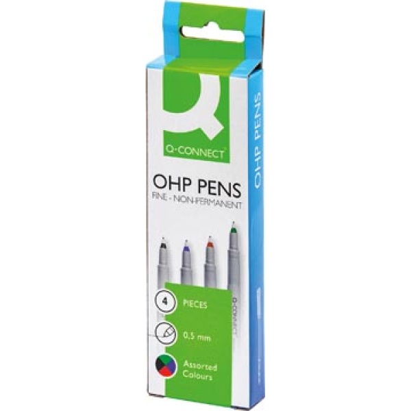 kf04089 kf04 kf040 kf0408 connect Q-connect Quick Qconnect marker markers ohp-marker ohp-markers overheadmarker overheadmarkers stift stiften non ohp fijn permanent set geassorteerde in kleuren 4 stuks 920676 850335 5706003040894 5705831040892 kleur